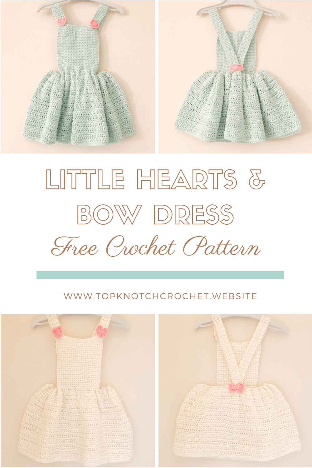 You are currently viewing Crochet Dress Pattern – Little Heart and Bow Dress