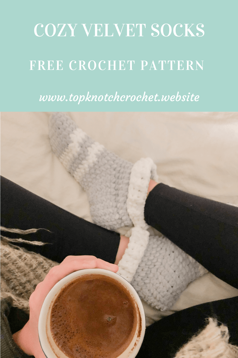 You are currently viewing Cozy velvet crochet socks- Free pattern and photo tutorial.