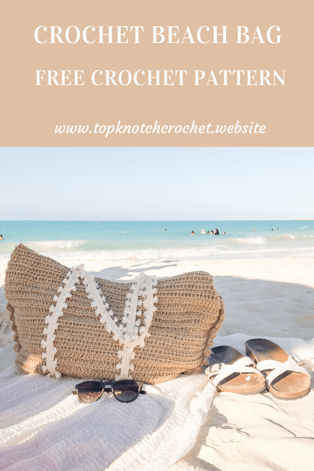 You are currently viewing Crochet Beach Bag- Free pattern and Photo tutorial