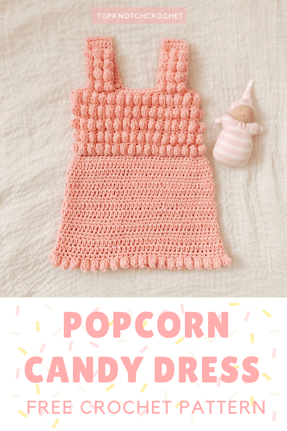 You are currently viewing Popcorn Candy Free Crochet Dress Pattern.