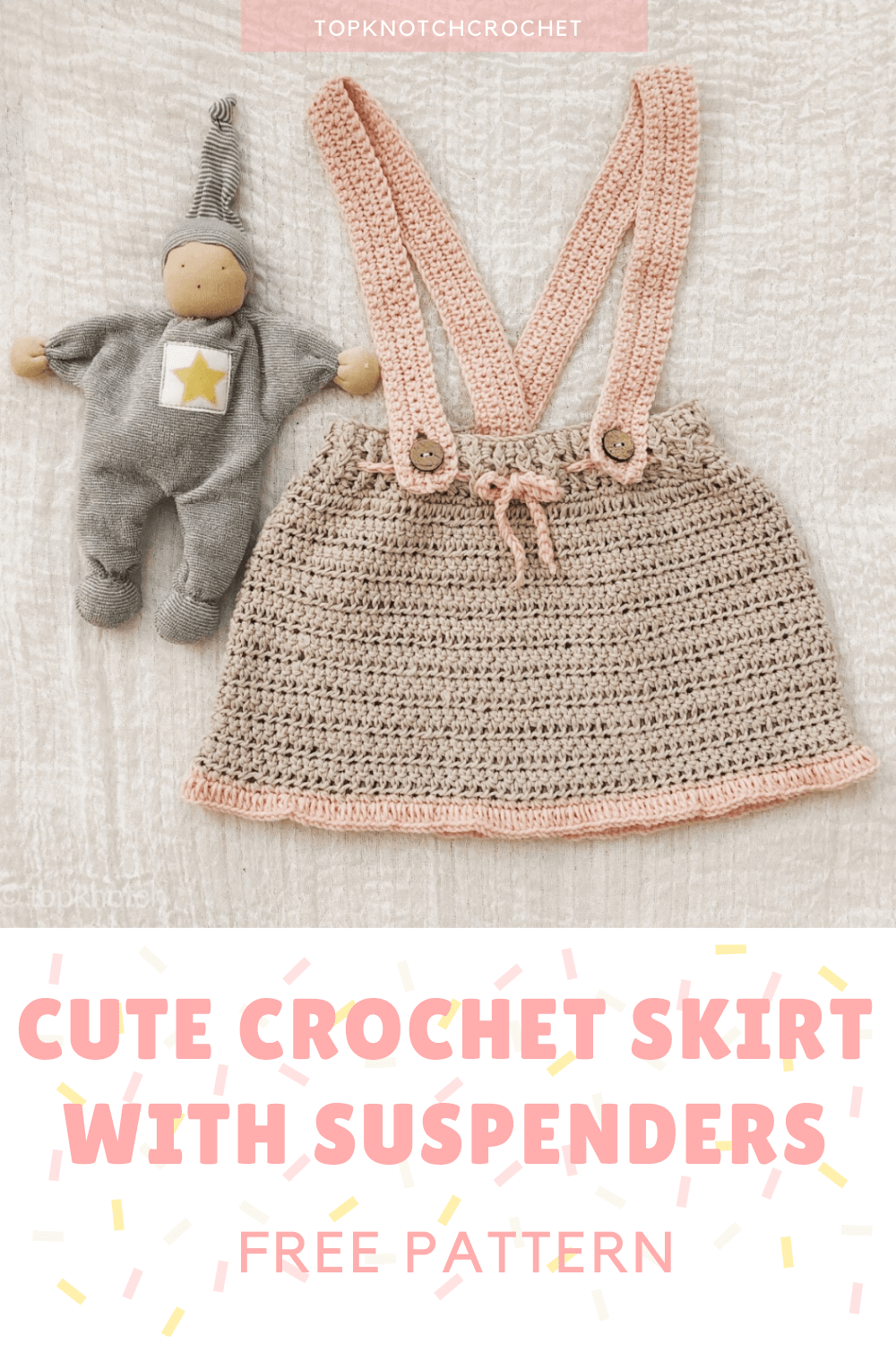 Read more about the article Crochet Skirt with Suspenders- Free Pattern.