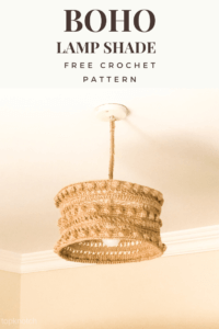 Read more about the article Boho Crochet Ceiling lamp shade – Free pattern.