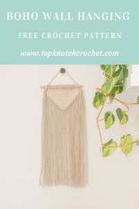 Read more about the article Boho Crochet Wall Hanging- Easy Free Crochet Pattern