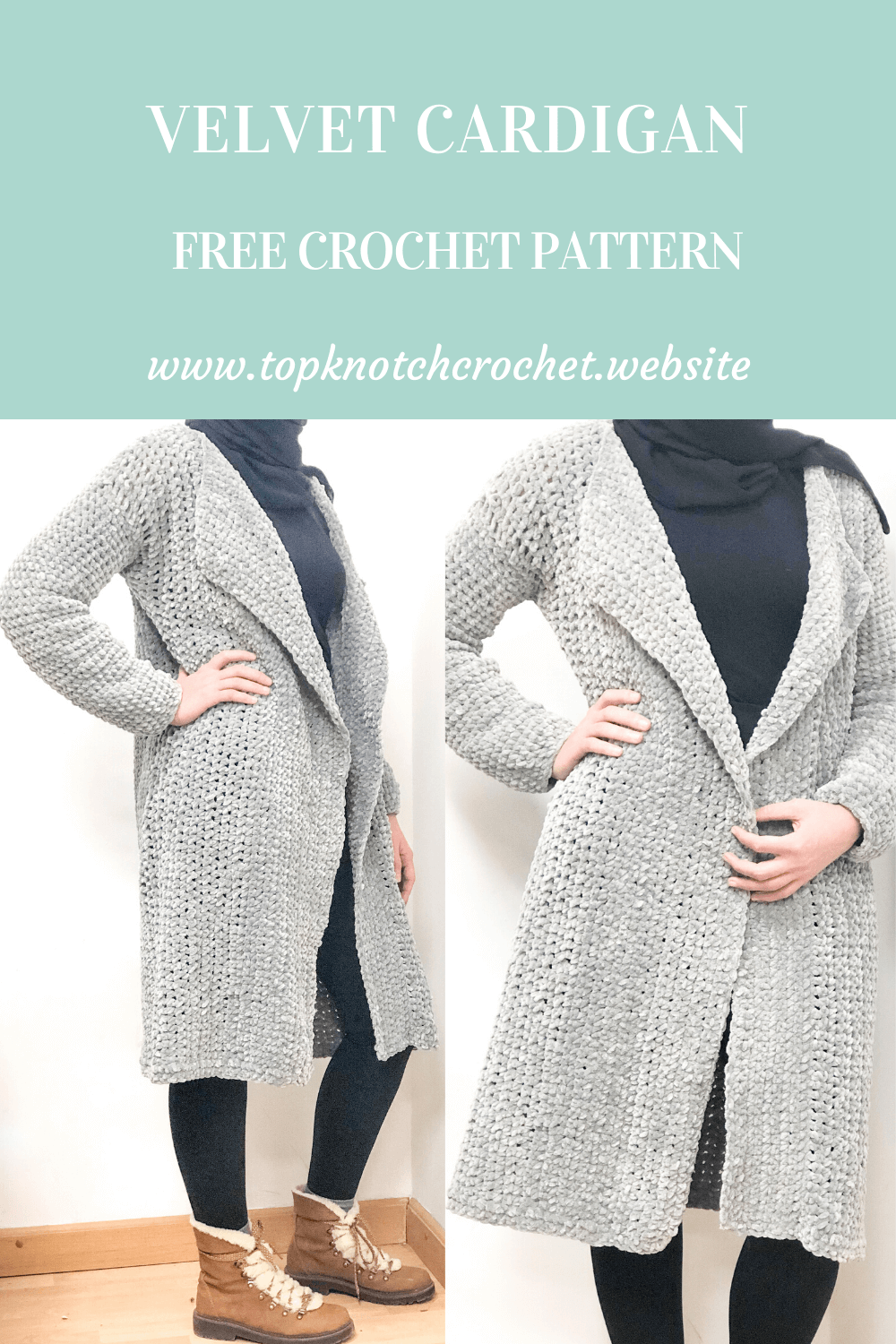 Easy & Free Long Oversized Crochet Cardigan Duster Pattern