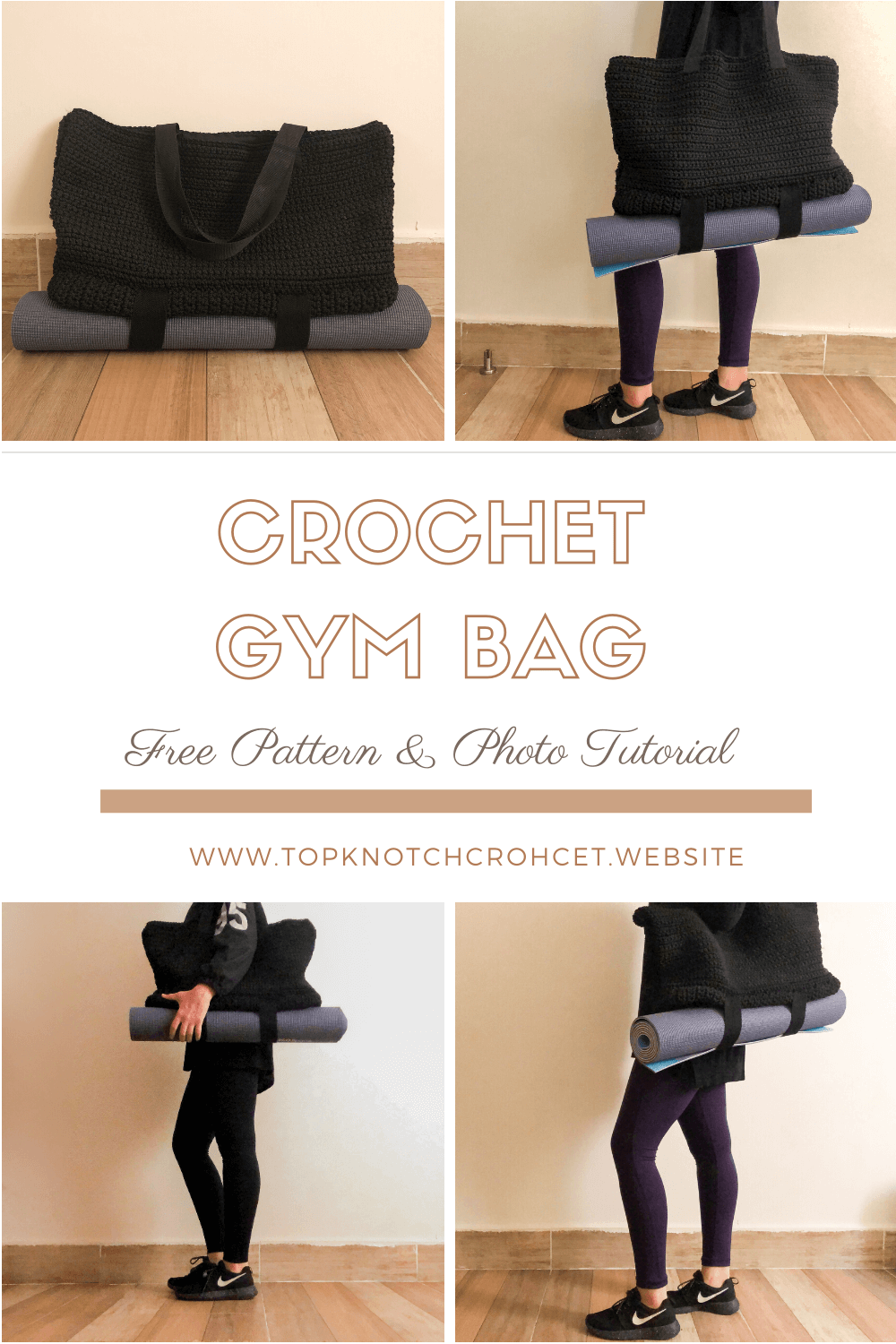 You are currently viewing Crochet Gym Bag- Free Pattern & Photo Tutorial