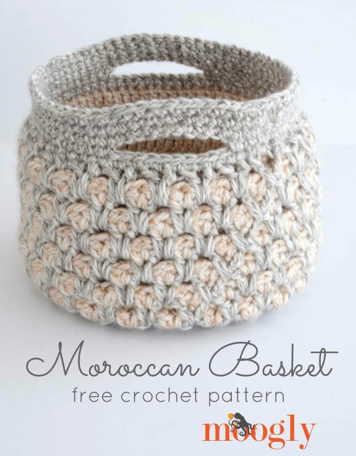 Big and Little Crochet Basket Set - Free Pattern on Moogly