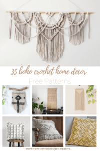 Read more about the article 35 Boho Crochet Home Decor Free patterns