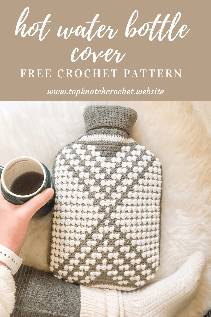 Free Crochet Hot Water Bottle Cover Pattern for beginners