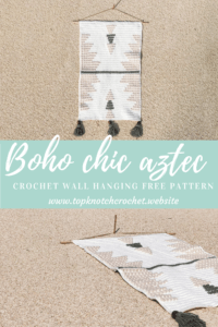 Read more about the article Boho Chic Aztec Crochet Wall Hanging Free Pattern